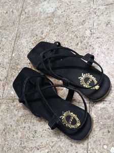 Elegant Black Strappy Sandals