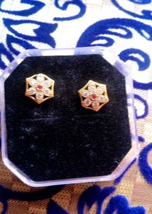 Gold Cufflinks with Chain