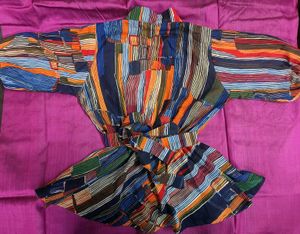 Striped Colorful Kimono Dress