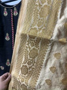 Elegant Black Embroidered Gown