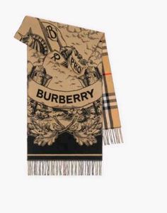 Burberry Wide Reversible Cashmere Scarf