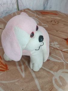 Pink &amp; White Plush Puppy