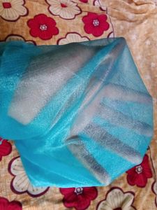 Net Dupatta Sky Blue Colour