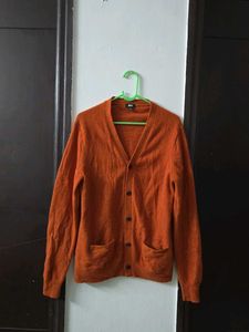 Uniqlo Orange Cardigan fits M/L