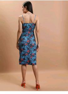 With Tag Floral Cutout Midi Dress