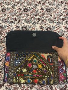 Boho Embroidered Clutch