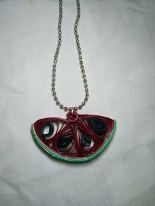 Watermelon Slice Necklace paper quilling western