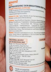 Vlcc Almond Honey Body Lotion