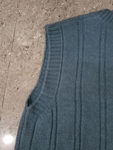 Light Blue Cropped Sweater Vest