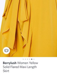 Berrylush Mustard Yellow Flared skirt