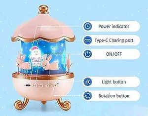Cute Rabbit Star Projector Night Light