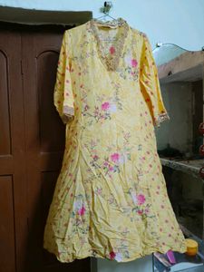 Biba Elegant Yellow Kurta Set