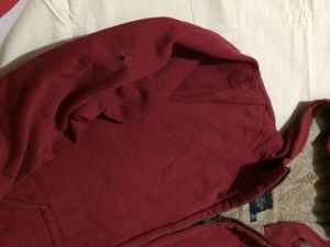 FADED GLORY RED FLEECE LINED HOODIE