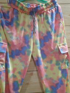 Multy Coloured Girls Joggers For 10 12 Years