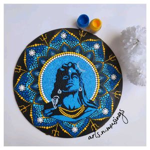 Handcrafted Lord Shiva Dot Mandala Art ☘️