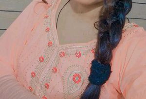 Peach Embroidered Kurti
