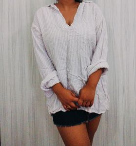 Stripped Oversized T- Shirt 🤍