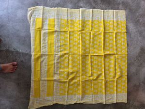 Jaipuri Elegant Yellow Printed Kurta Set (Size XL)