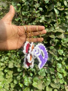 Fluffy Initial Keychains customize any latter