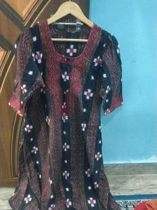 Blue &amp; Beige Print Blouse