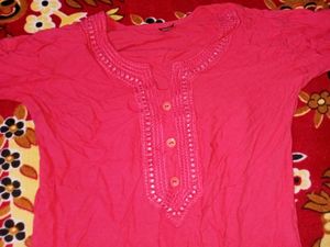 Pink Kurti Set For Women
