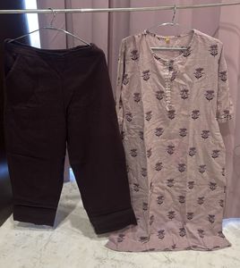 Floral Purple Kurta Set