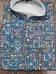 Men's Geometric Print Kurta