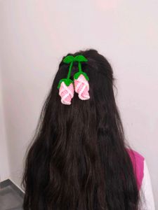 Restocked!!! Crochet Rose Hair Tie 🌹