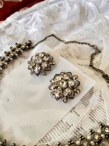 Oxidised Necklace Plus Earrings