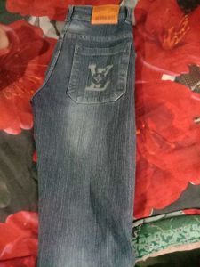 Embroidered Denim Jeans