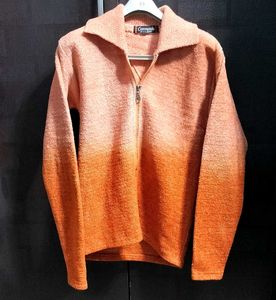 OMBRE ZIP-UP SWEATER 🧡