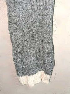 Ladies Winter Fashion Cardigan Ribbed Sweater Grey