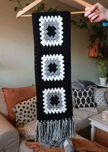 Crochet Granny Square Scarf
