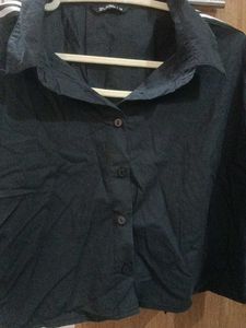 Striped Black Crop Top