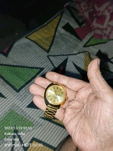 hmt Kanchan Automatic 21Jewels Golden Wrist Watch