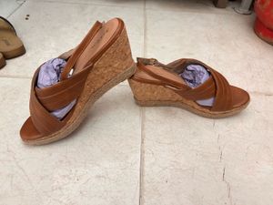 “M&amp;H” Tan High Wedges (Almost 🆕)