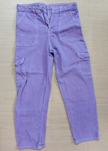 Trendy Purple Cargo Jeans (Pants)