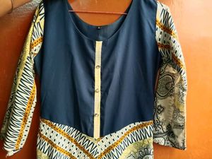 💃 Printed Flared Long Kurti Dress 💙