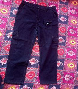Women Black Jeans Cargo