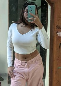 Pink Straight Fit Denims 💕