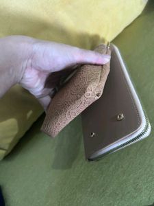 Brand New Venessa Tan Lace Clutch