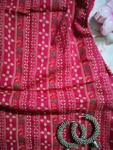 Pink Printed Sleevless Kurti