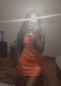 Orange Swirl Bodycon Dress