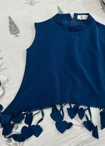 Chic Blue Sleeveless Top