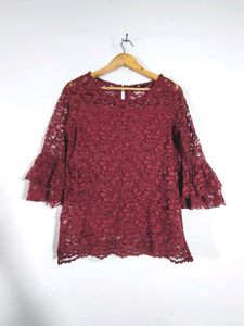 Maroon Lace Tops (Women's)