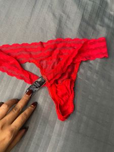 imported Red Lace Thong