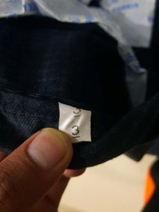 Cantabil Men Blue Self DesignPure Cotton Original