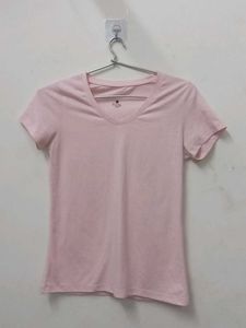 Pink V-Neck Tee