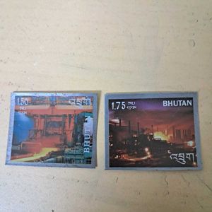 Two 1969 Rare Steel Foil Stamps