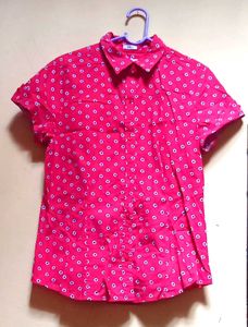 Red Small Flower Design Shirt 🌹